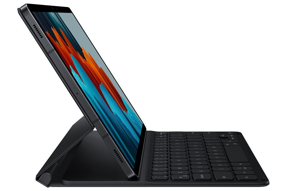 SAMSUNG Galaby Tab S7 / S8 Türkçe Klavyeli Tablet Kılıfı Siyah
