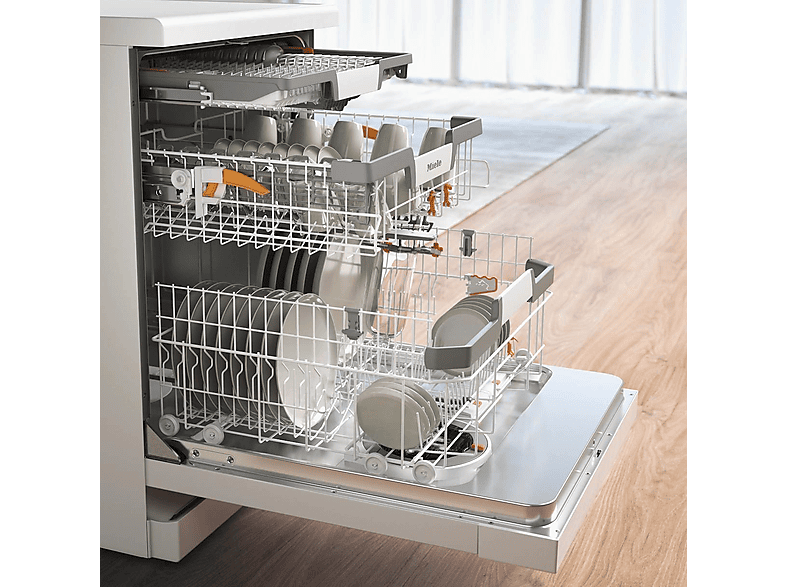Lavavajillas - Miele G 7130 SC AutoDos, 14 Servicios, 8 Programas, Dosificación Automática, 59.8 cm, Blanco – imagen 2