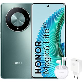 Móvil - Honor Magic6 Lite 5G, Emerald Green, 256GB, 8GB RAM, 6.78" OLED Curva, Qualcomm® Snapdragon® 6, 5300 mAh +Earbuds X5+SuperCharge Power Adapter