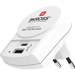 SKROSS 1.302423 - Chargeur mural USB (Blanc)