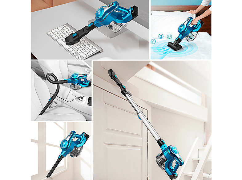 INSE S63 Cordless Vacuum Cleaner Şarjlı Dikey Süpürge Mavi_4