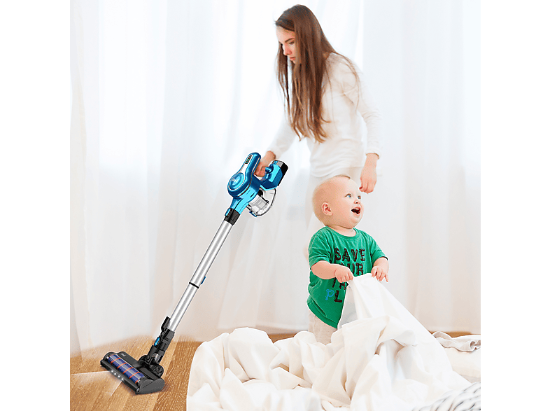 INSE S63 Cordless Vacuum Cleaner Şarjlı Dikey Süpürge Mavi_5