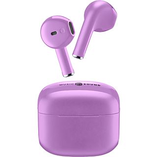 MUSIC SOUND SWAG - Véritables écouteurs sans fil (In-ear, Mauve)