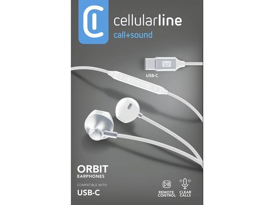 CELLULARLINE Orbit - Casques (In-ear, Blanc)