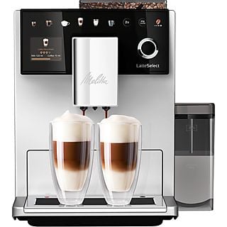 MELITTA F 630-211 Latte Select Kaffeevollautomat (Silber, Stahlkegel Mahlwerk, 15 bar, Milchschlauch)