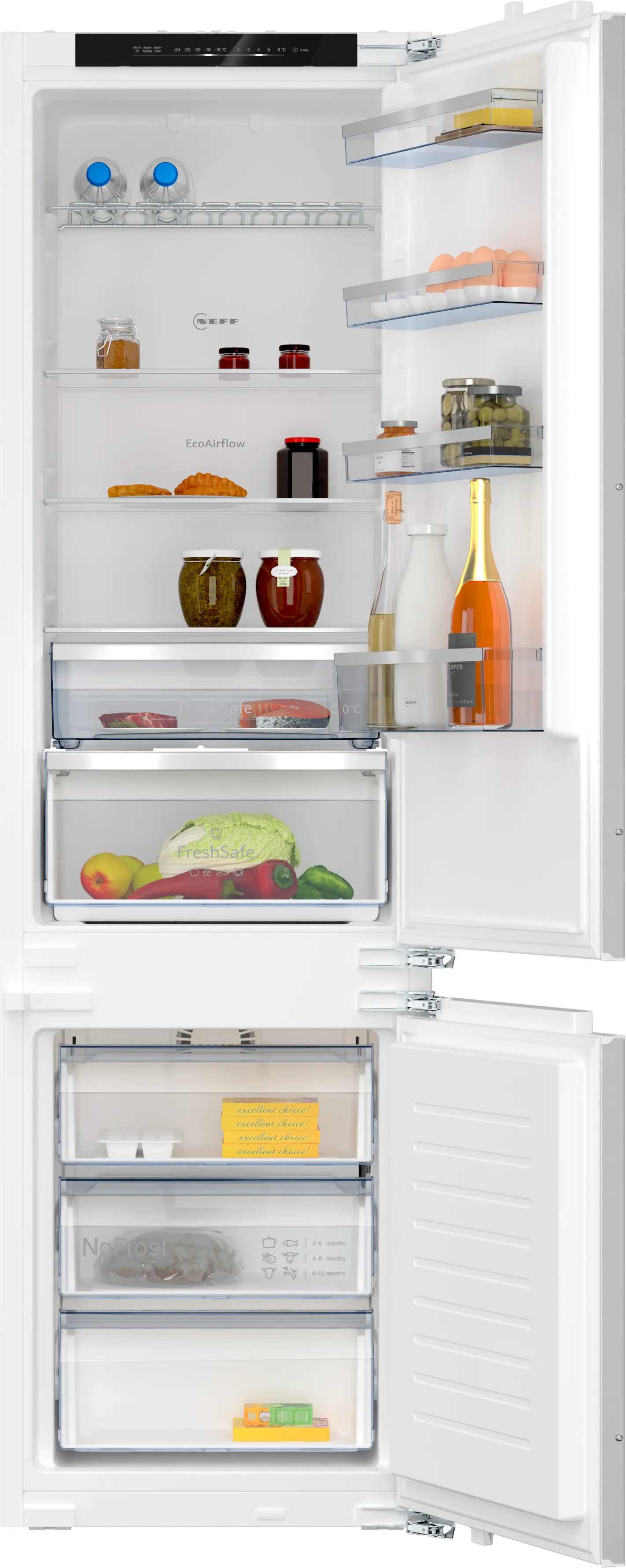 NEFF KI7962FD0 Beépíthető kombinált hűtőszekrény