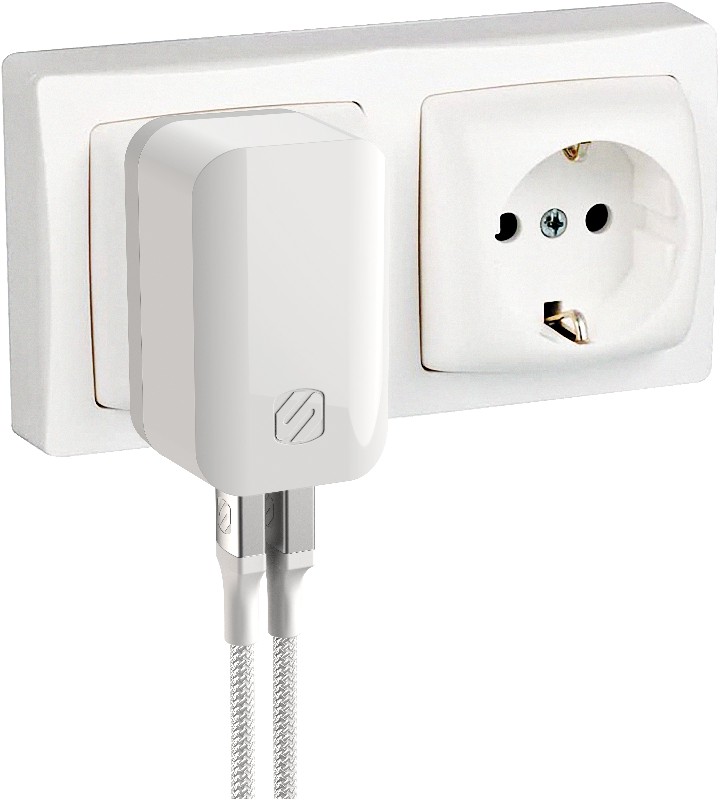 SCOSCHE Dual-Port Ladegerät Universal, Weiss