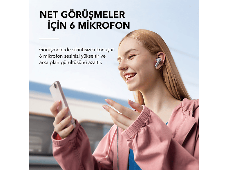 ANKER Soundcore Liberty 4 NC Bluetooth Kulak İçi Kulaklık Beyaz_4