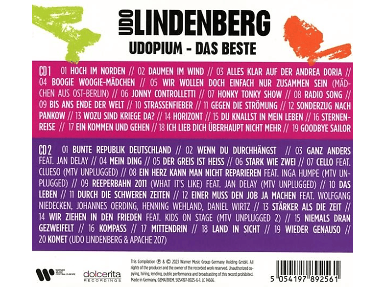 Thumbnail - Udo Lindenberg - UDOPIUM Das Beste (CD)