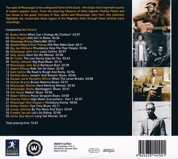 Rückseite einer Musik-CD mit Trackliste und Fotos von Musikern. Text ist klein.
