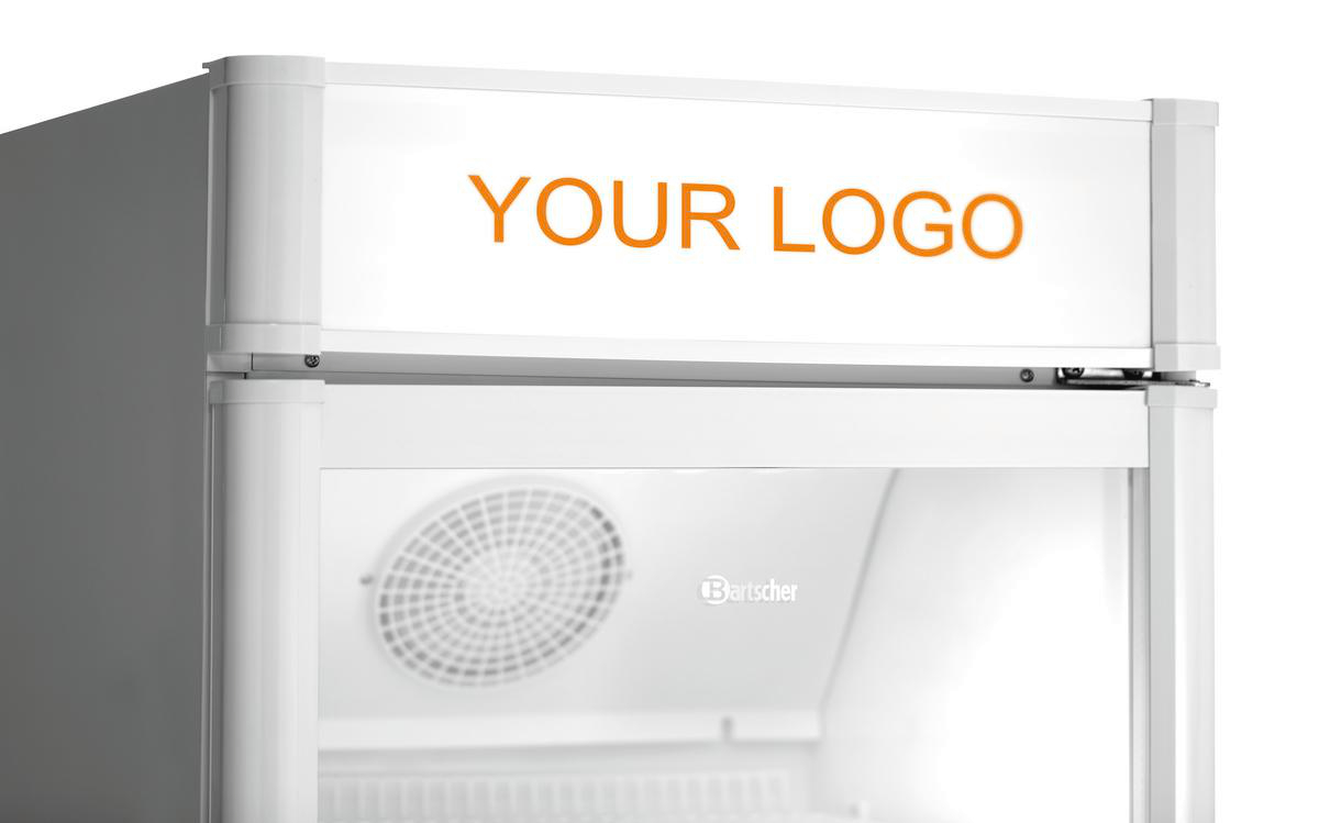 BARTSCHER 700811 302L WB Glastürenkühlschrank (388 l, D, 1845 mm hoch}, Weiß)