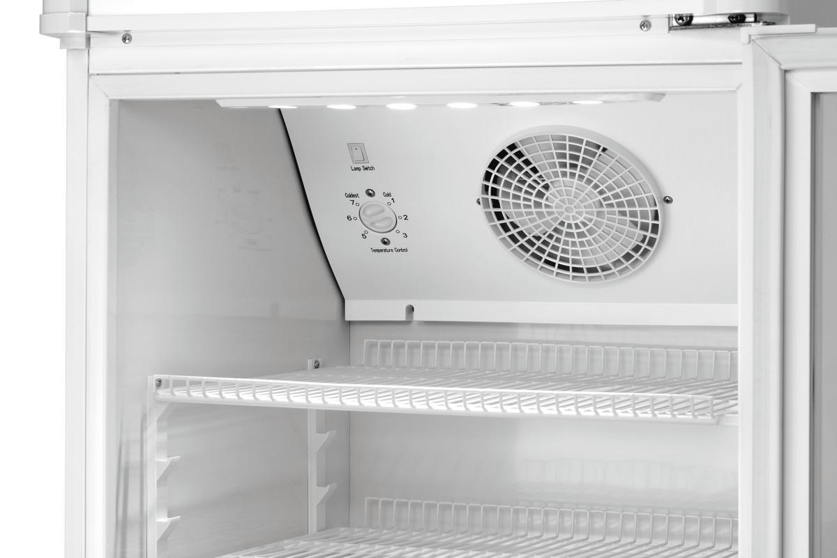 BARTSCHER 700811 302L WB Glastürenkühlschrank (388 l, D, 1845 mm hoch}, Weiß)