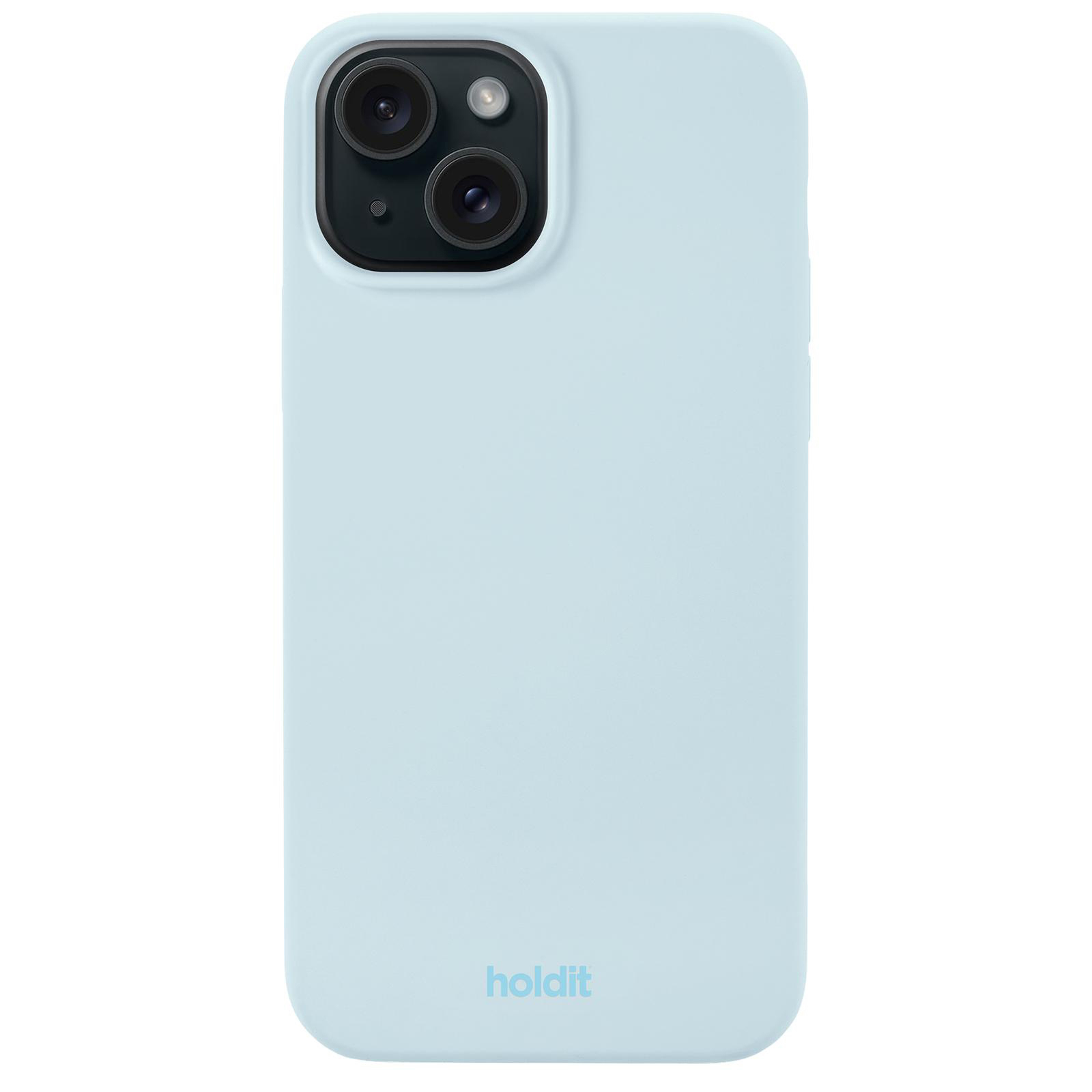 HOLDIT Silicone Case, iPhone Blue Apple, 15, Mineral Backcover