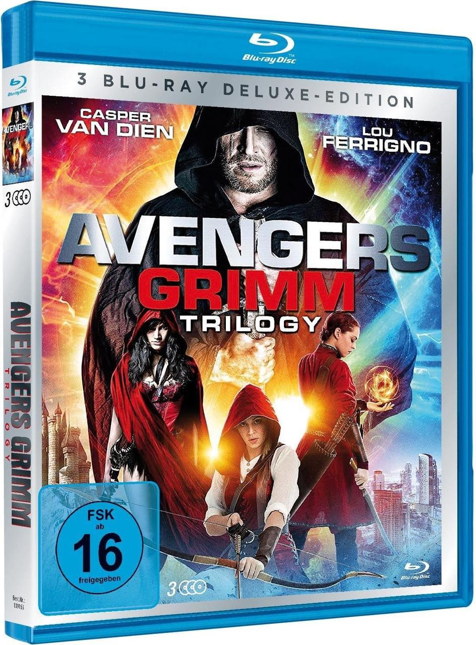 Blu-ray-Hülle für 'Avengers Grimm Trilogy'. Mit Filmtitel und Cover-Art.