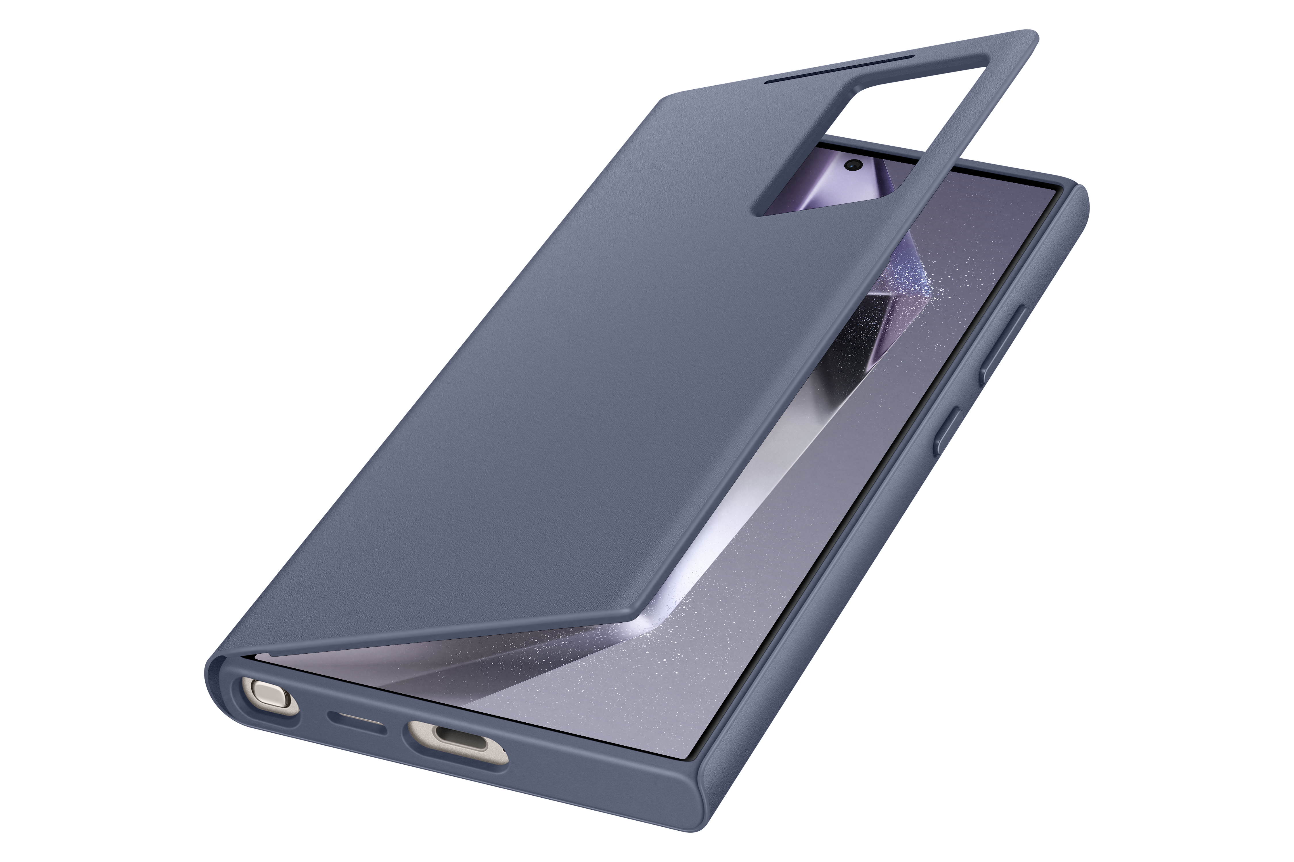 SAMSUNG Smart View Wallet Case Bookcover, für Samsung Galaxy S24 Ultra, Violet