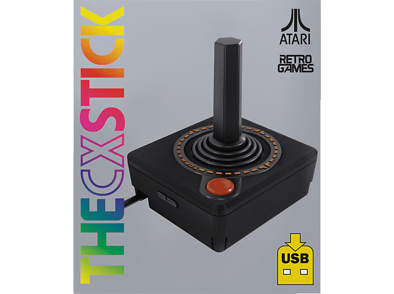 PLAION (UE) THECXSTICK USB Atari Schwarz Solus Joystick, Joystick