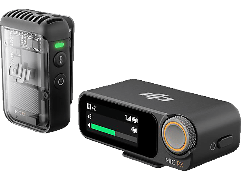 DJI Mic Mini Wireless Lavalier Mikrofon - 2 Sender + 1 Empfänger Für Videos & Streaming