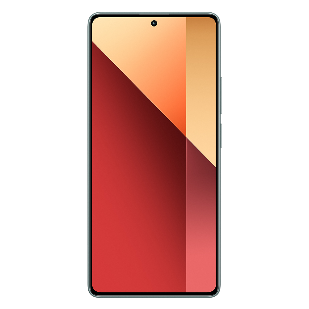 Ekranında turuncu ve kırmızı bir grafik bulunan bir akıllı telefon. Telefon gümüş bir çerçeveye sahip.