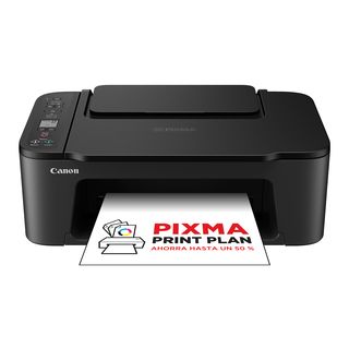 Impresora multifunción - Canon PIXMA TS3550i, Inyección tinta, 2 cartuchos FINE (negro y color), 7.7 ppm, WiFi, Compatible con PIXMA Print Plan, Negro