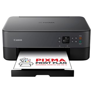 Impresora Multifunción - Canon PIXMA TS5350i, Inyección de tinta, 13 ppm, Color, WiFi, USB, Compatible con PIXMA Print Plan, Negro