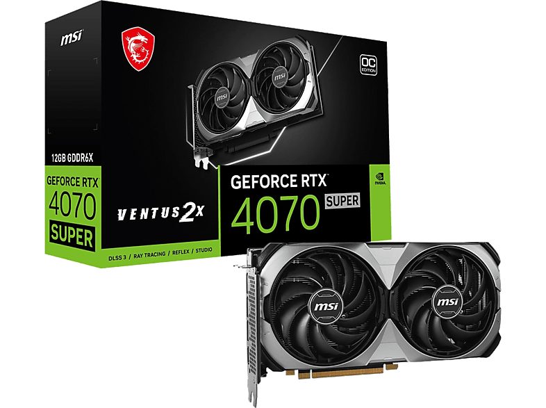 MSI GeForce RTX 4070 Super 12G Ventus 2X OC 12GB 192Bit GDDR6X Ekran Kartı