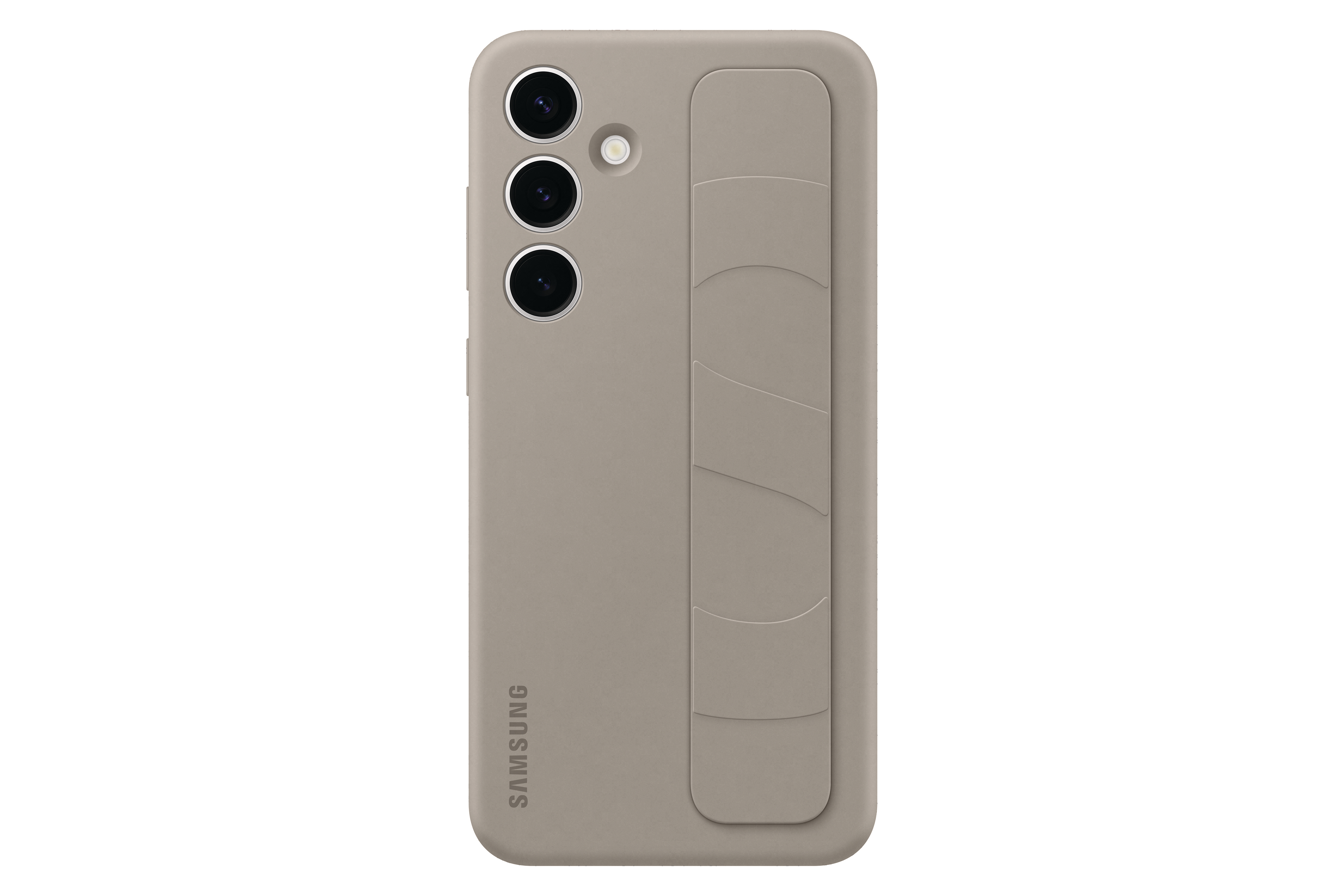 Ein Smartphone-Bildschirm mit lila Rahmen und hellem Hintergrund.