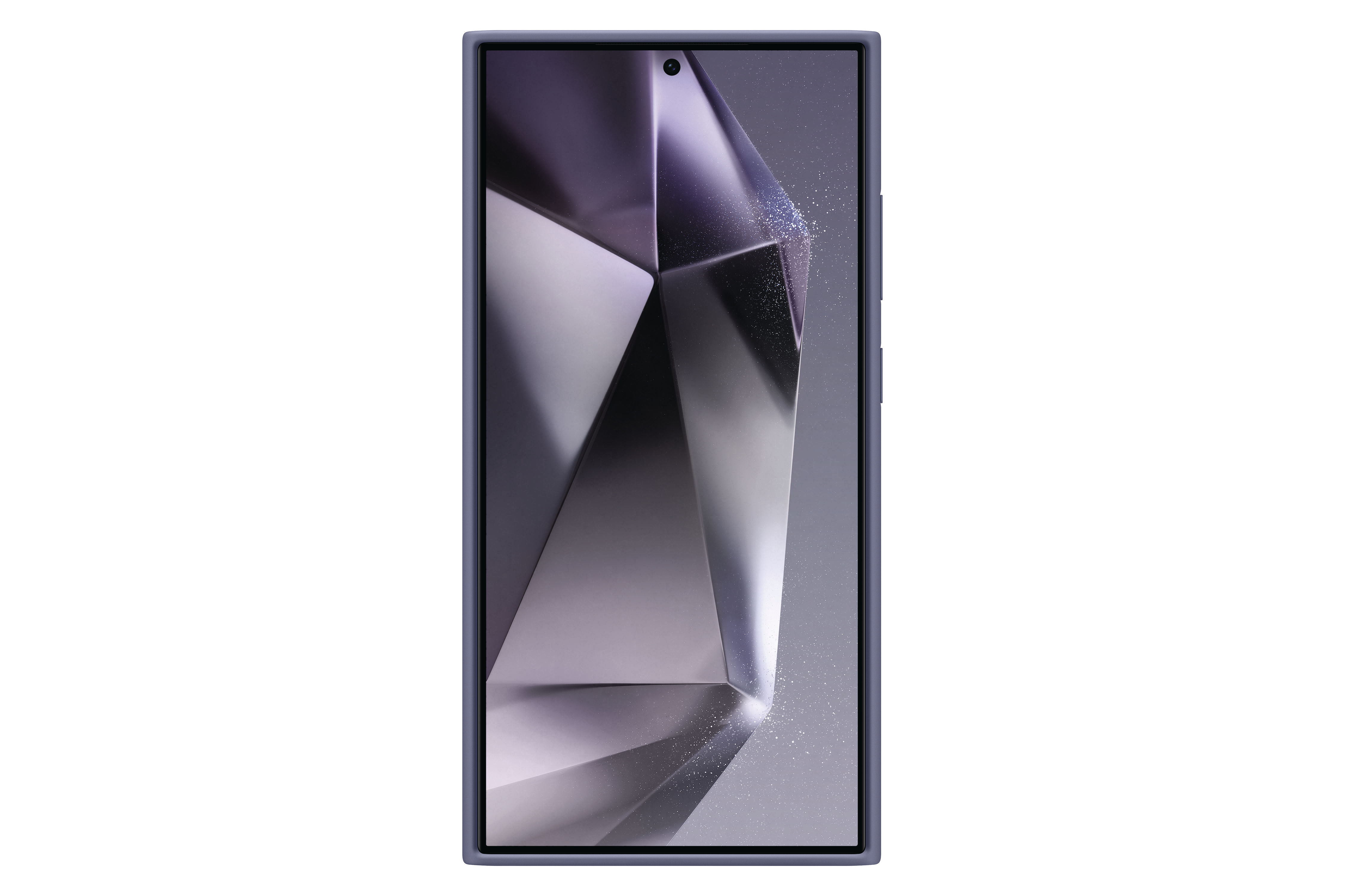 Ein Telefon mit Hülle, mit geometrischem Design.