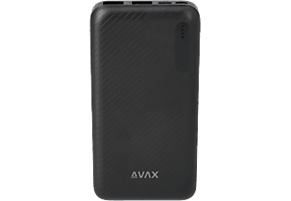 AVAX Lighty powerbank, 8 000 mAh, USB Type-A és Type-C, fekete (PB103B)