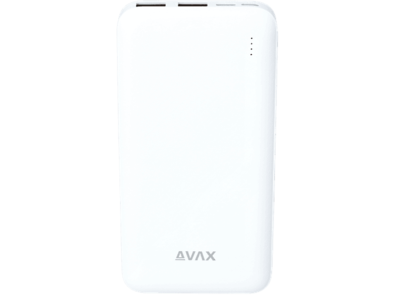 AVAX Lighty powerbank, 8 000 mAh, USB Type-A és Type-C, fehér (PB103W)