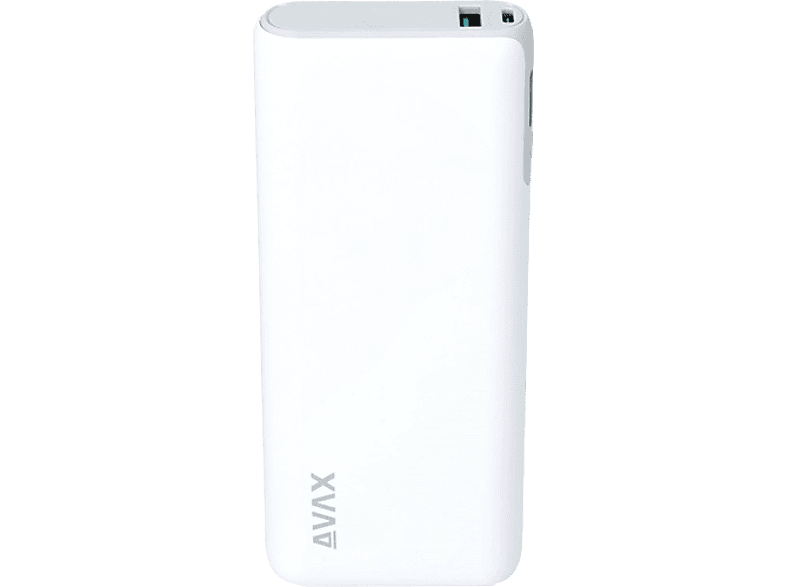 AVAX Vitality gyorstöltő powerbank, 20 000 mAh, PD/Type-C 65W+QC 18W, fehér (PB202W)