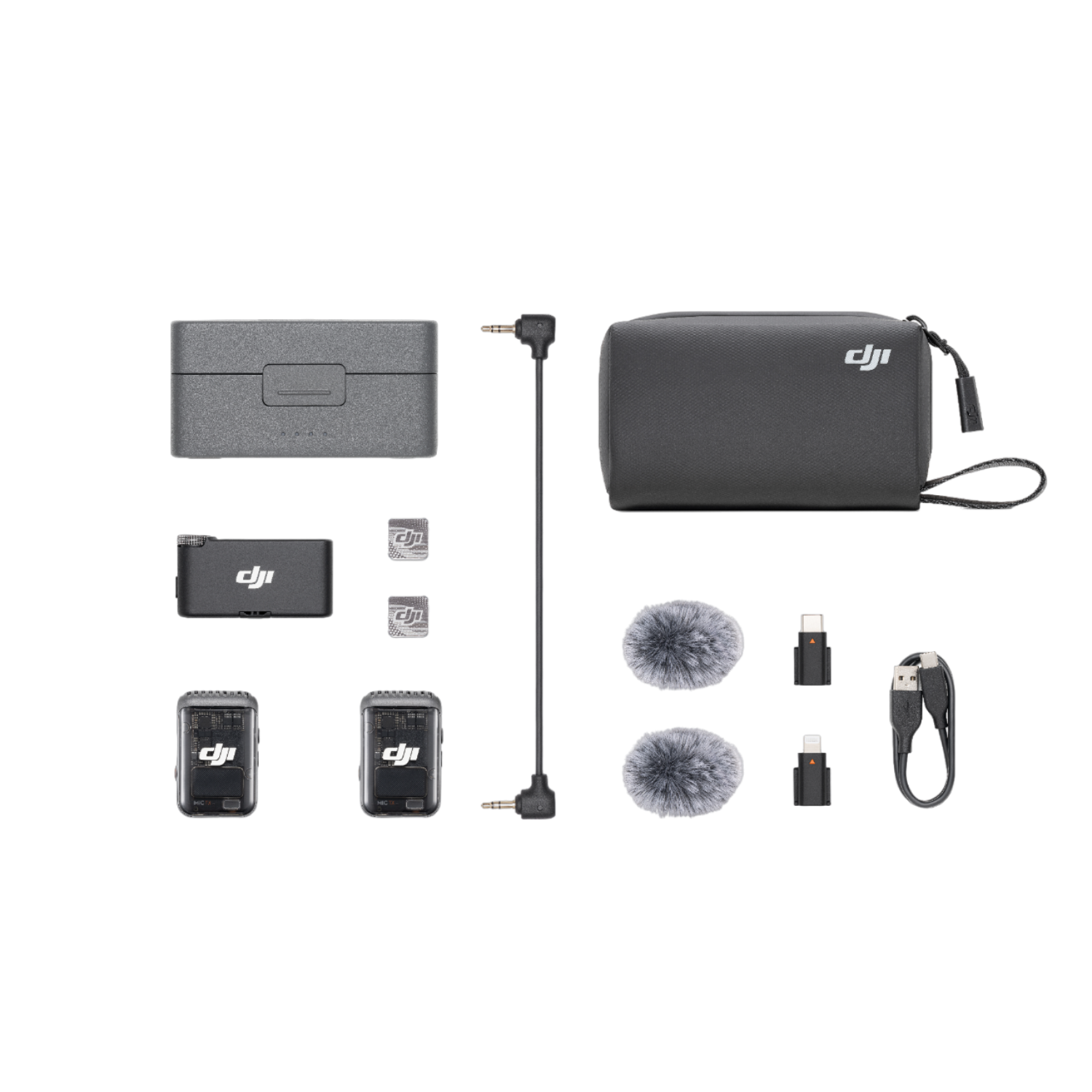 DJI Mic 2 (2 Tx + 1 Rx Charging Case) Zwart afbeelding