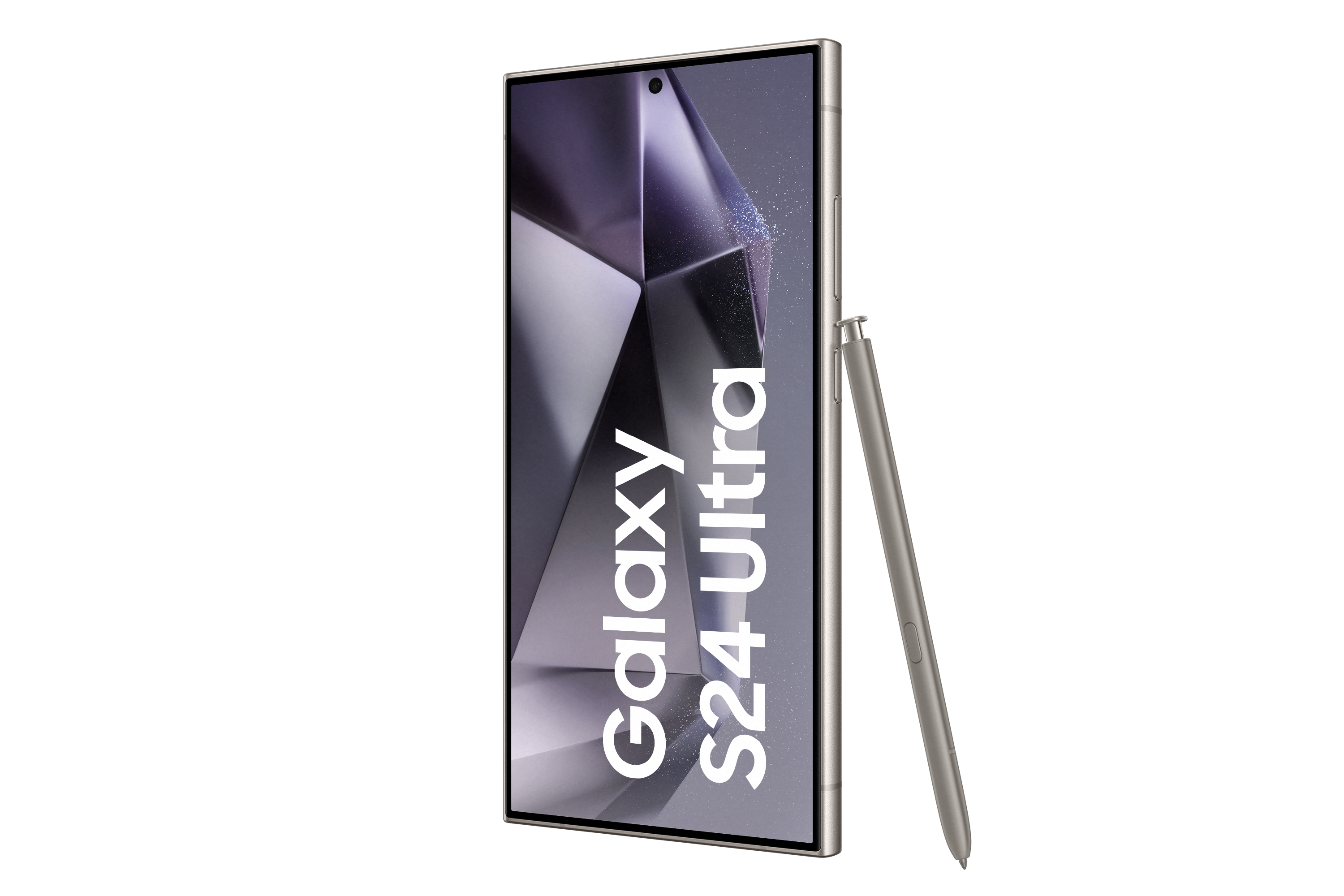 Smartphone mit Stift, Text anzeigend, mit Metallrahmen.