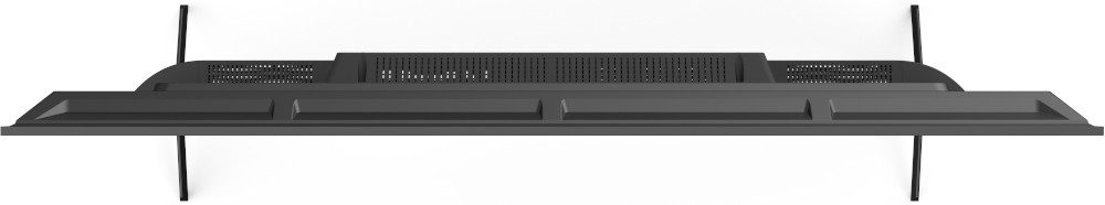 Binnenkant van een witte koelkast met planken, laden en een bedieningspaneel.