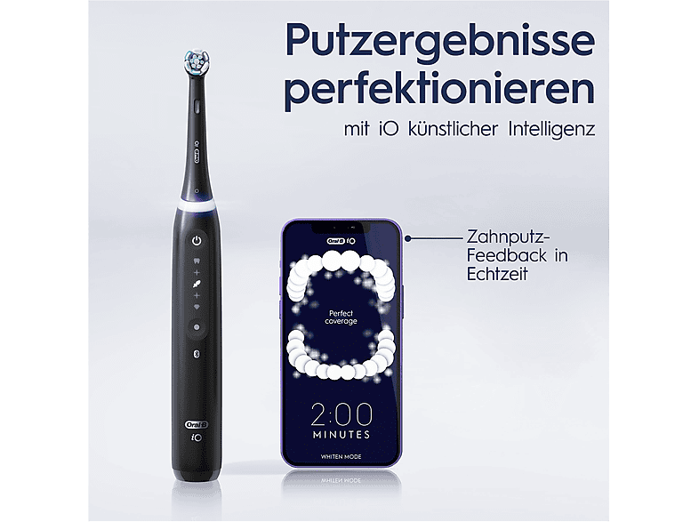 Thumbnail - ORAL-B iO 5 Elektrische Zahnbürste Matt Black, Reinigungstechnologie: Mikrovibrationen