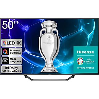 TV QLED 50" - Hisense 50A7KQ, UHD 4K, Quantum Dot Colour, Dolby Vision&Atmos, Modo Juego Plus, Negro