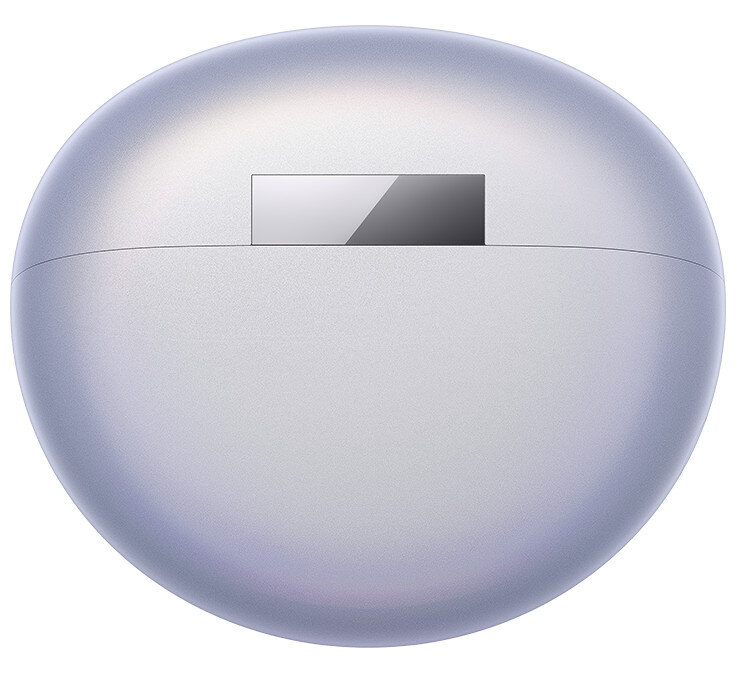 Srebrne, zaokrąglone etui z czarnym prostokątem na górze.