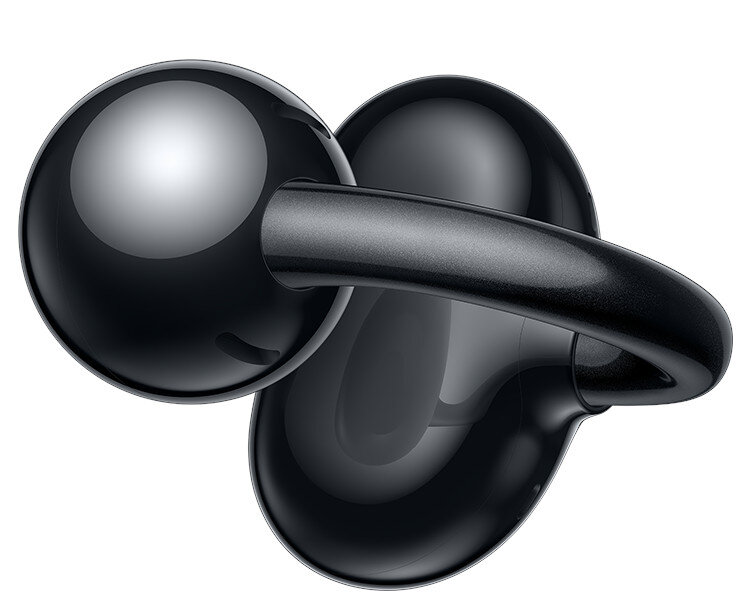 Abstrakcyjne czarne błyszczące kształty. Są połączone zaokrąglonymi krawędziami. Tło jest czarne.