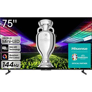 TV Mini LED 75" - Hisense 75U7KQ, UHD 4K, Quantum Dot Colour, Modo Juego de 144Hz, Dolby Vision IQ & Dolby Atmos, Negro