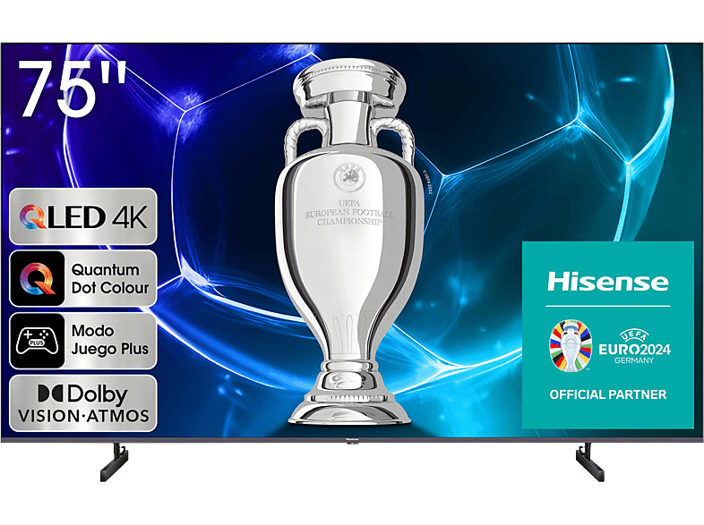 Hisense 75A7KQ, UHD 4K, Quantum Dot Colour, Dolby Vision&Atmos, Modo Juego Plus, Negro