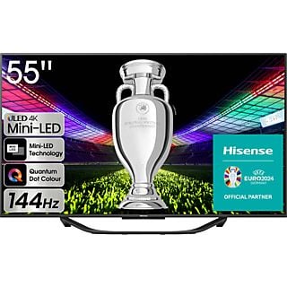 TV Mini LED 55'' - Hisense 55U7KQ Smart TV UHD 4K, Quantum Dot Colour, Modo Juego 144Hz, Full Array Local Dimming, Hi-View, Dolby Vision IQ & Atmos