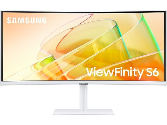 SAMSUNG ViewFinity S6 LS34C650TAU - Monitor, 34 ", UWQHD, 100 Hz, Bianco