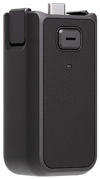 Czarne urządzenie z portem USB-C i przyciskiem.