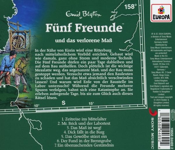 Buchumschlag, deutscher Text, Fünf Freunde, illustriert, mit Karte.