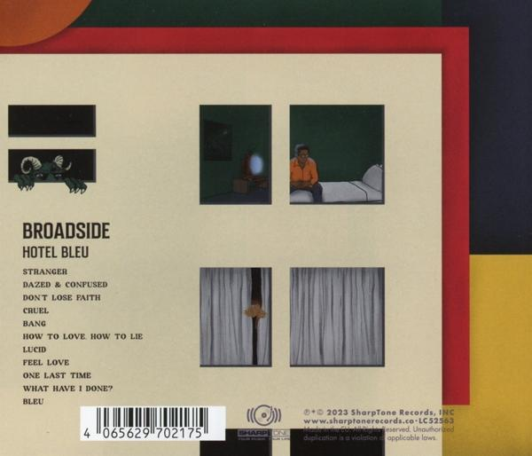 Albumcover mit Text und Bildern, einschließlich Bandname, Songtitel und Artwork.