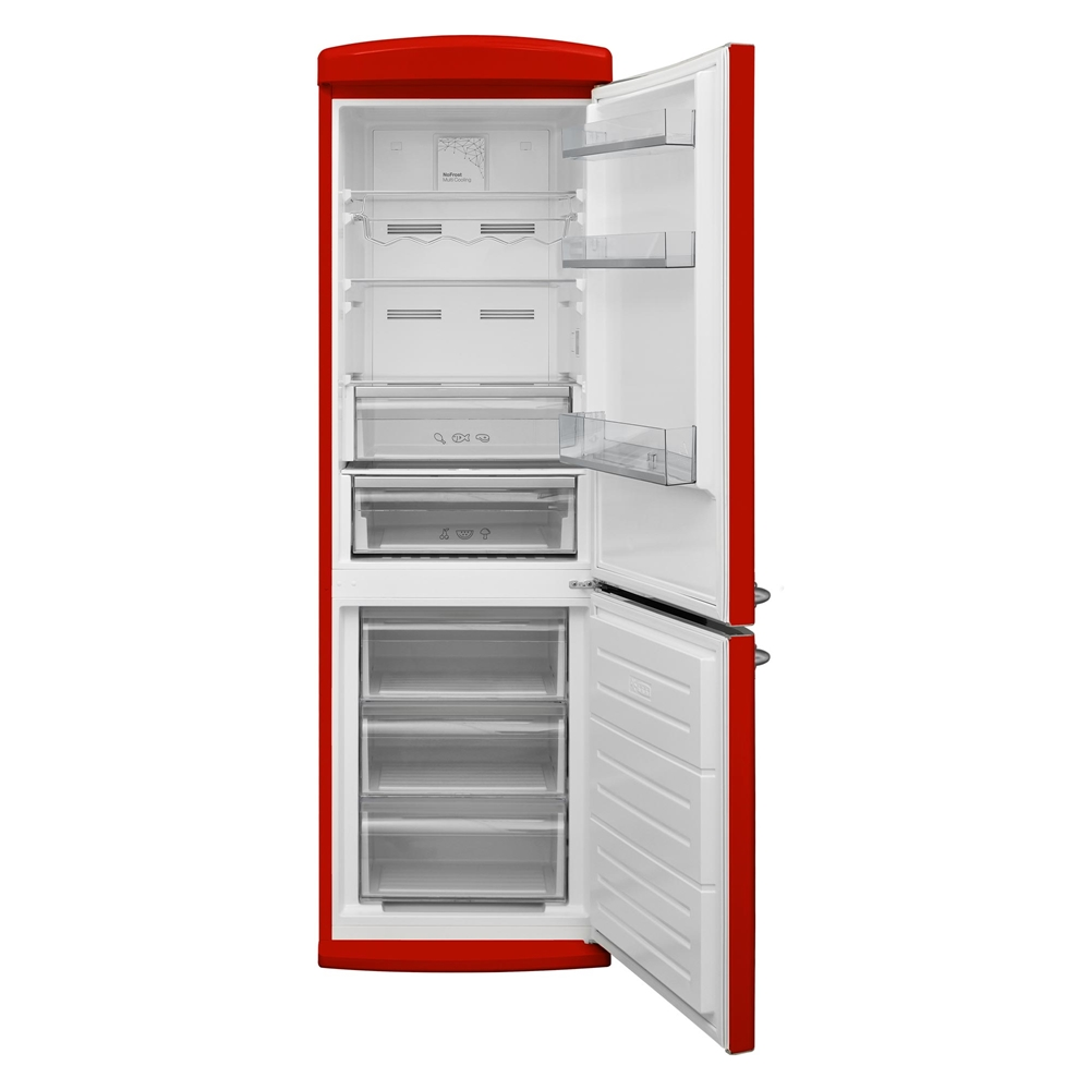 VESTEL Retro NFK37211 E Enerji Sınıfı 330 L No-Frost Alttan Donduruculu Buzdolabı Kırmızı