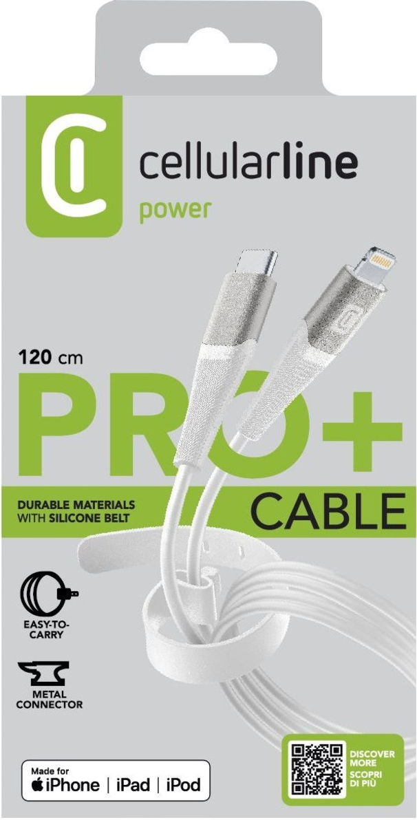 CELLULARLINE PRO+ - Ladekabel (Weiss)