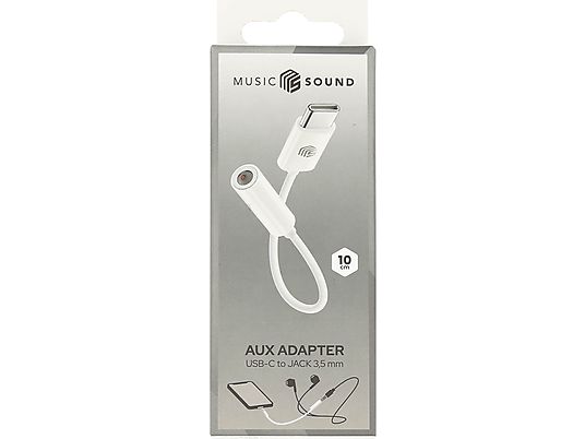 MUSIC SOUND AUXADAPTERTYPECMSW - Aux Adapter (Weiss)