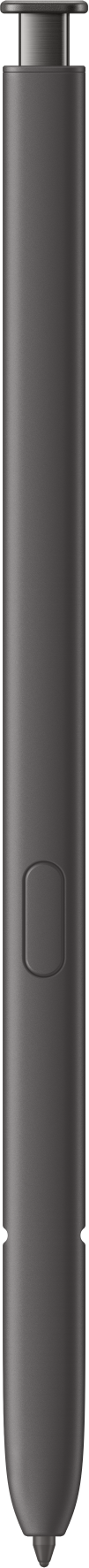 Un stylet gris foncé sur fond blanc.
