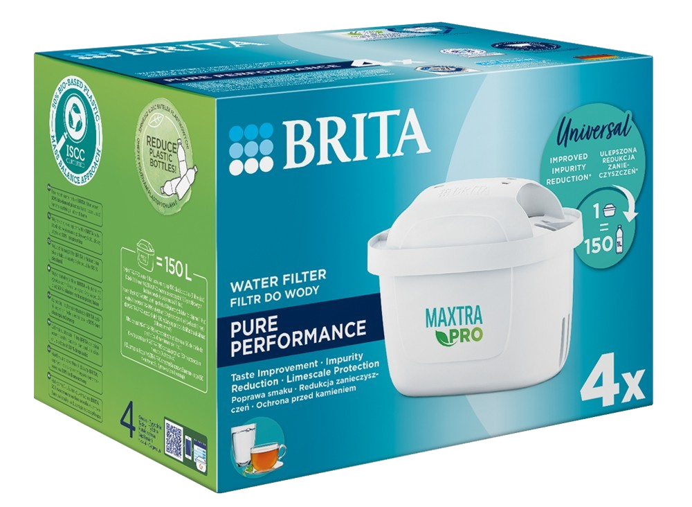 Egy Brita vízszűrő doboz és szűrő látható.
