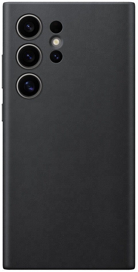 Czarne etui na telefon z trzema obiektywami aparatu.